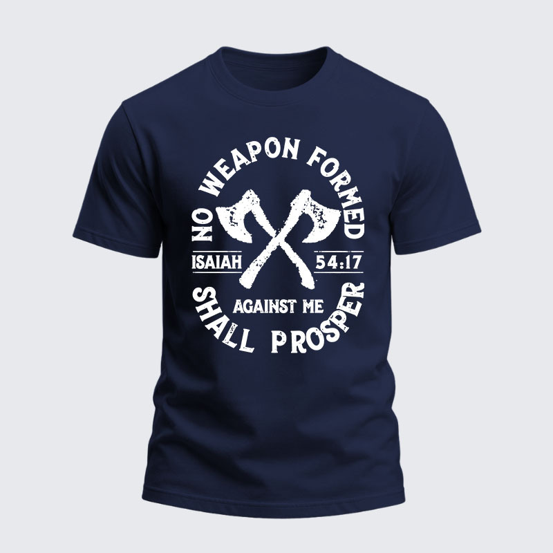 Heavyweight Cotton Tee - No Weapon Formed Shall Prosper - Isaiah 54:17