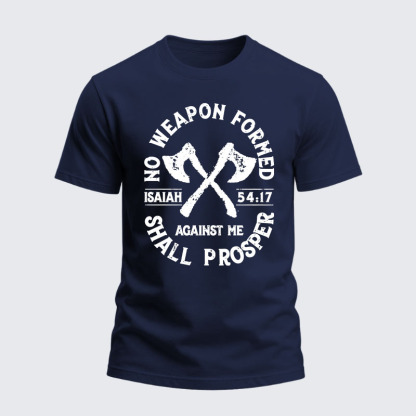Heavyweight Cotton Tee - No Weapon Formed Shall Prosper - Isaiah 54:17