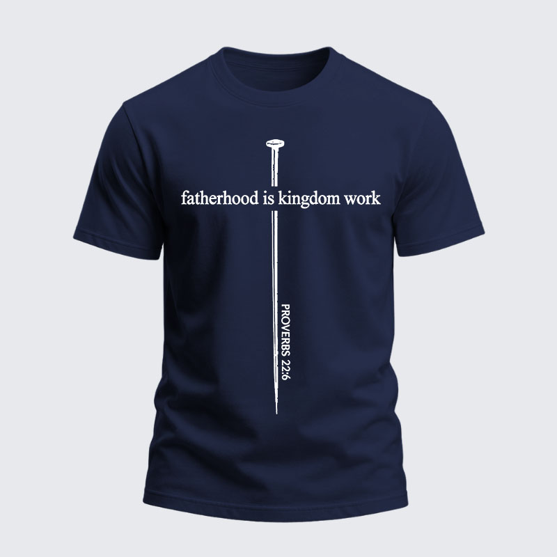 Heavyweight Cotton Tee - Fatherhood is Kingdom Work