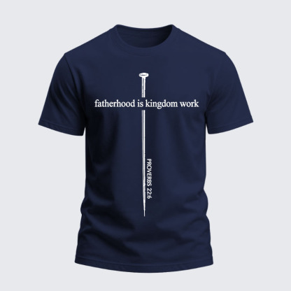 Heavyweight Cotton Tee - Fatherhood is Kingdom Work