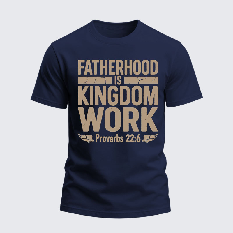 Heavyweight Cotton Tee - Fatherhood is Kingdom Work