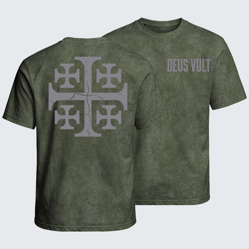 Washed T-Shirt - Deus Vult