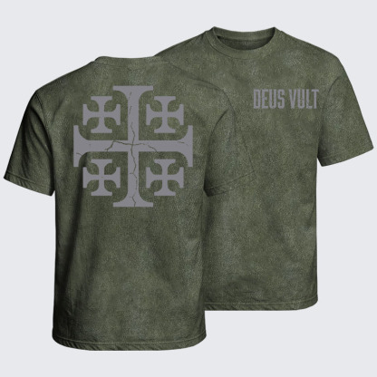 Washed T-Shirt - Deus Vult