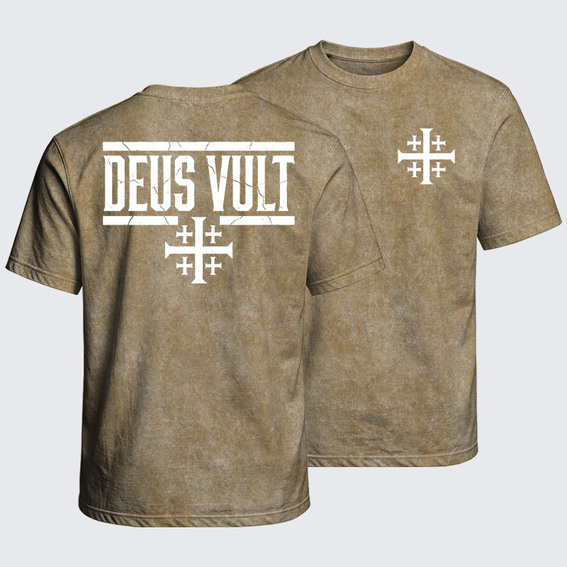 Washed T-Shirt - Deus Vult
