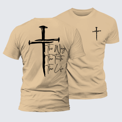 Jesus The Way The Truth The Life Jesus God Christian Premium Mercerized Cotton Tee