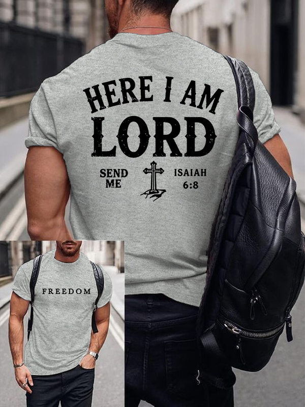 Send Me Isaiah 6:8 Jesus God Christian Cotton T-Shirt