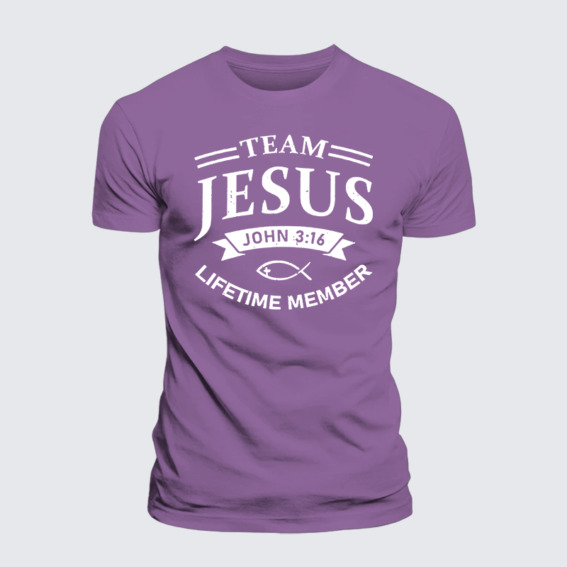 Jesus Team Jesus God Christian Premium Mercerized Cotton Tee
