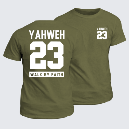 Walk By Faith Jesus God Christian Cotton T-Shirt