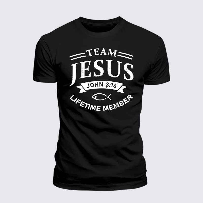 Man Of God Husband Dad Jesus God Christian Cotton T-Shirt