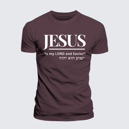 Jesus Is My Lord And Savior Jesus God Christian Premium Mercerized Cotton Tee