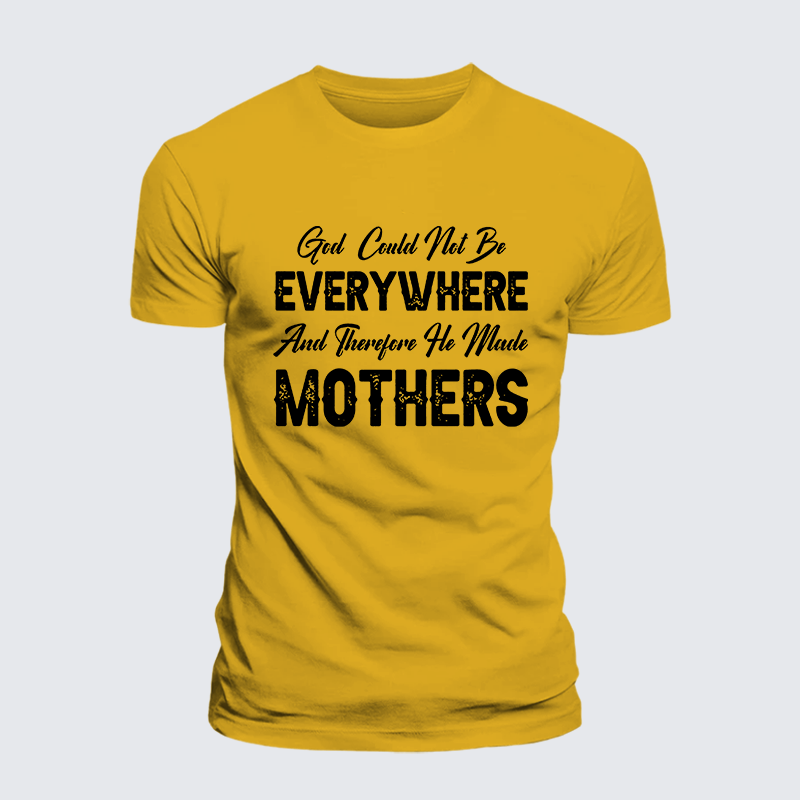 God Made Mothers  Jesus God Christian Premium Mercerized Cotton Tee