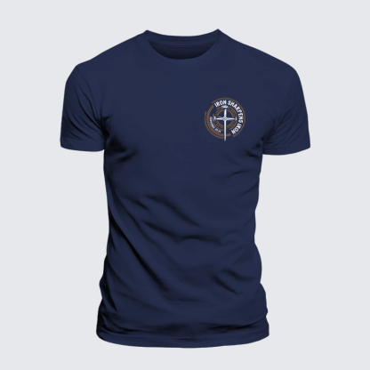 Iron Sharpens Iron - Proverbs 27:17 Jesus God Christian Premium Mercerized Cotton Tee