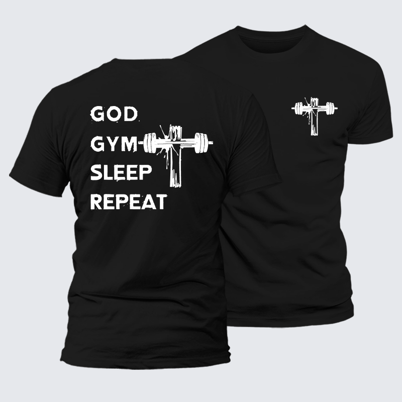 Man Of God Husband Dad Jesus God Christian Cotton T-Shirt