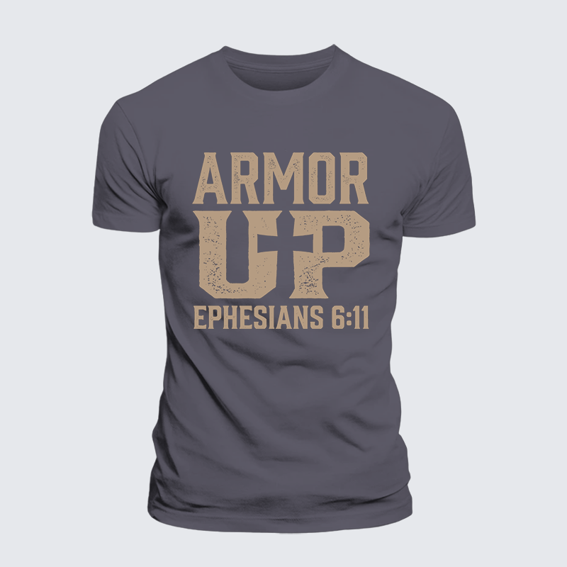 Armor Up Jesus God Christian Premium Mercerized Cotton Tee