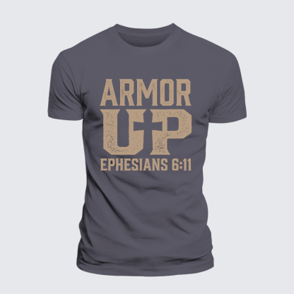 Armor Up Jesus God Christian Premium Mercerized Cotton Tee