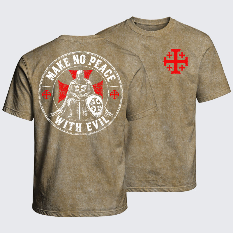 Washed T-Shirt - Make No Peace With Evil