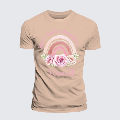 She's God's Daughter I Can Tell Jesus God Christian Premium Mercerized Cotton Tee