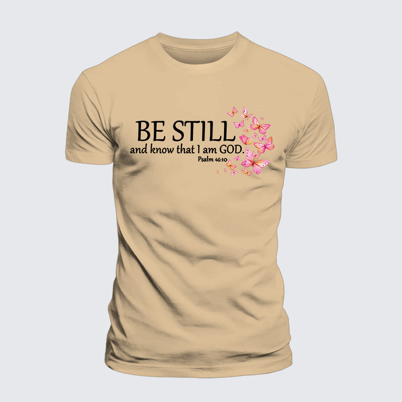 Be Still And Know That I Am God Jesus God Christian Premium Mercerized Cotton Tee
