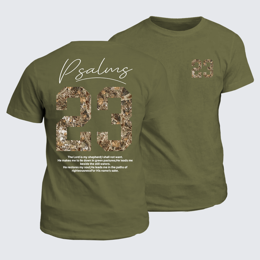 [Copy]Psalm 23:1 Jesus God Christian Cotton T-Shirt