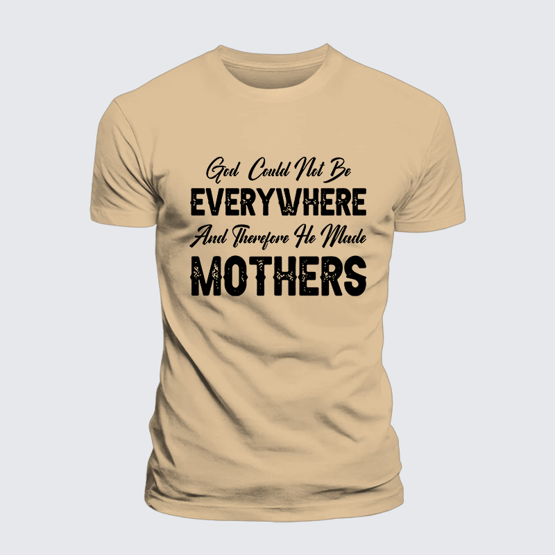 God Made Mothers  Jesus God Christian Premium Mercerized Cotton Tee