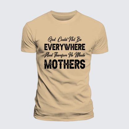 God Made Mothers  Jesus God Christian Premium Mercerized Cotton Tee