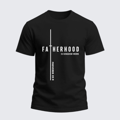 Heavyweight Cotton Tee - Fatherhood is Kingdom Work