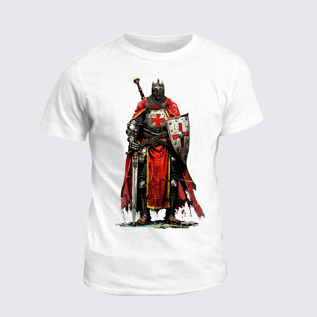 Crusaders Jesus God Christian Cotton T-Shirt