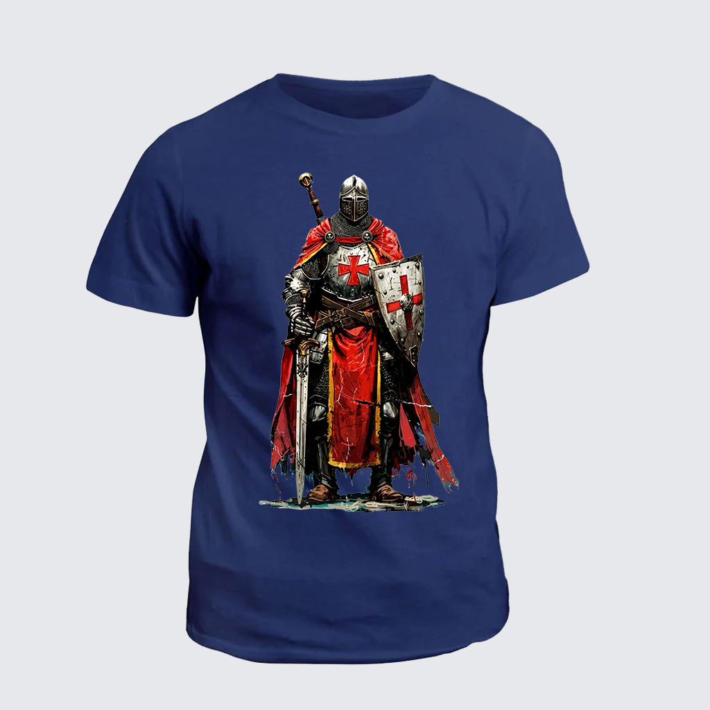 Crusaders Jesus God Christian Cotton T-Shirt