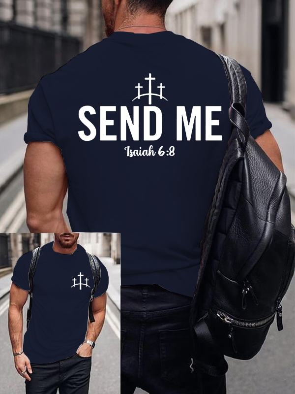 Man Of God Husband Dad Jesus God Christian Cotton T-Shirt