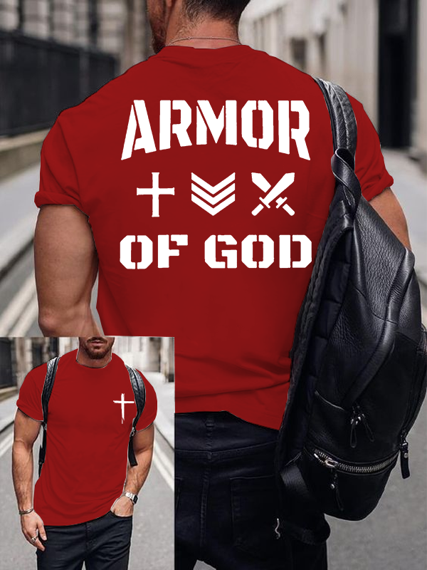 Armor Of God Jesus God Christian Cotton T-Shirt