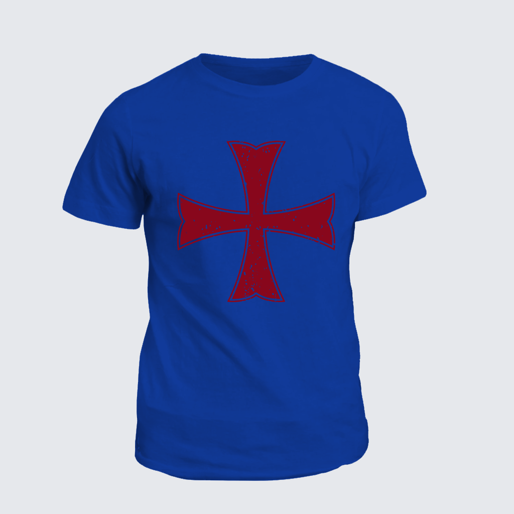 Knights Templar Crusader Cross Jesus God Christian Cotton T-Shirt