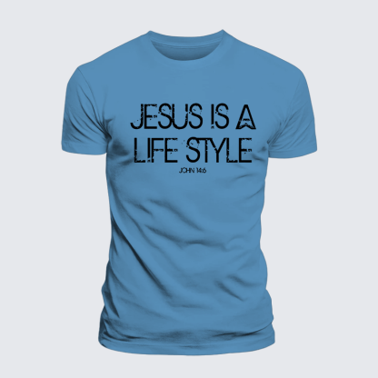 Jesus Is A Life Style Jesus God Christian Premium Mercerized Cotton Tee