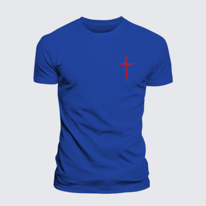 Red Cross  Jesus God Christian Cotton T-Shirt