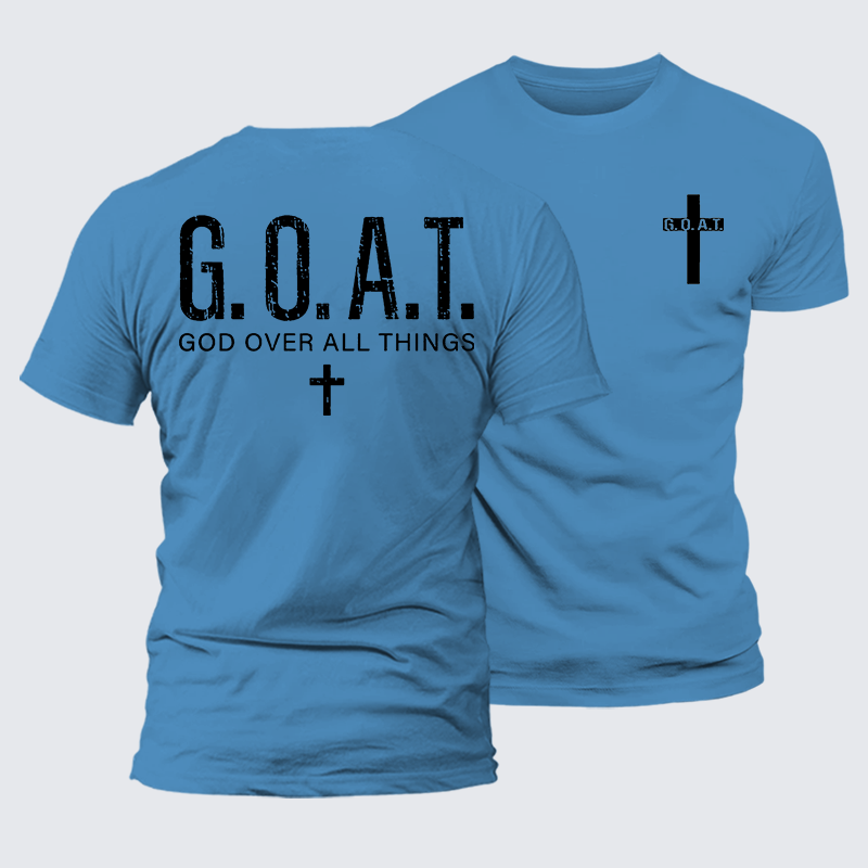 God over All Things Jesus God Christian Premium Mercerized Cotton Tee