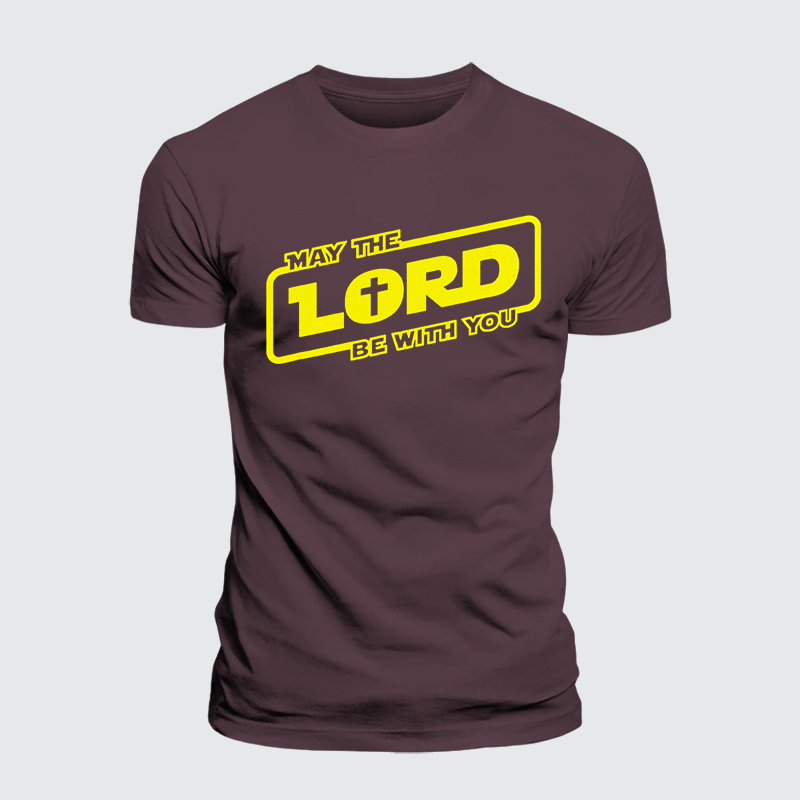 Lord Be With You Jesus God Christian Premium Mercerized Cotton Tee