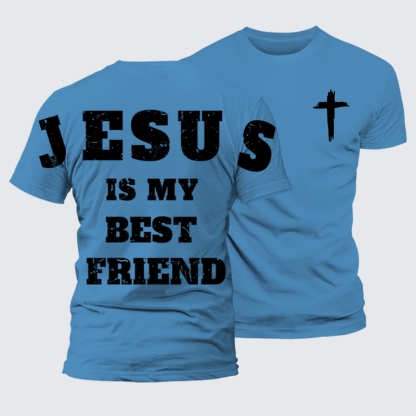 Jesus Is My Best Friend Jesus God Christian Premium Mercerized Cotton Tee