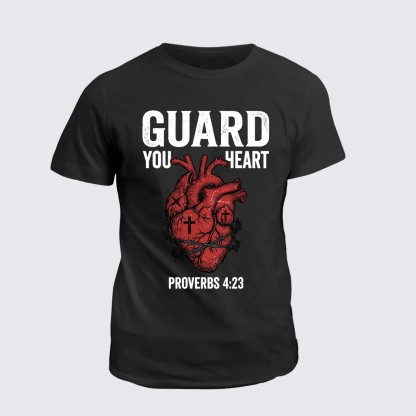 Guard Your Heart Jesus God Christian Cotton T-Shirt