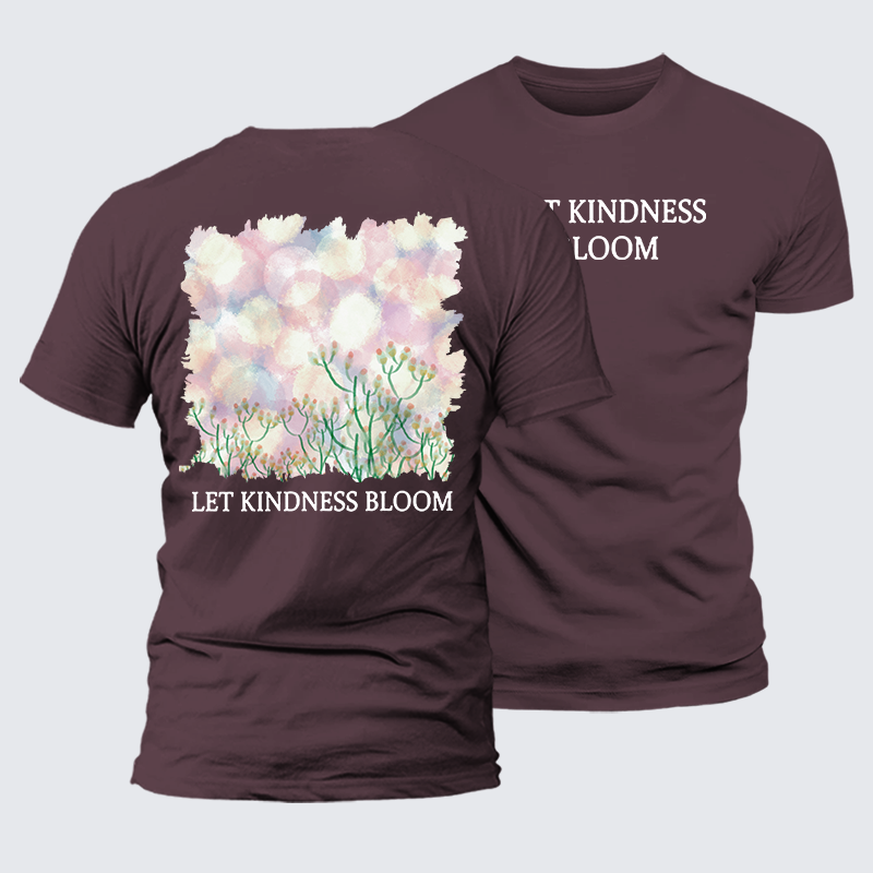 Let Kindness Bloom Jesus God Christian Premium Mercerized Cotton Tee