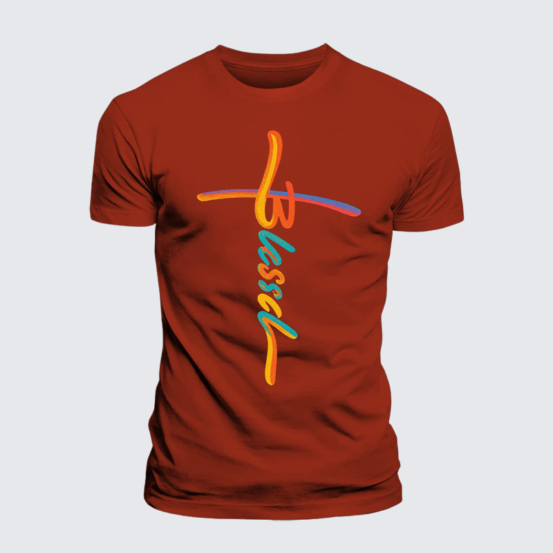 Blessed Jesus God Christian Premium Mercerized Cotton Tee