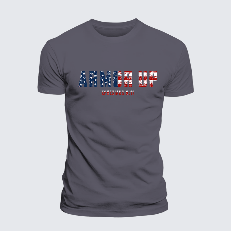 Armor Up Jesus God Christian Premium Mercerized Cotton Tee
