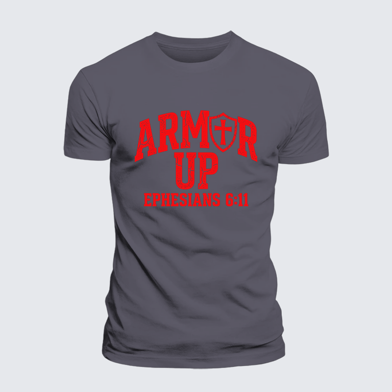 Armor Up Jesus God Christian Premium Mercerized Cotton Tee
