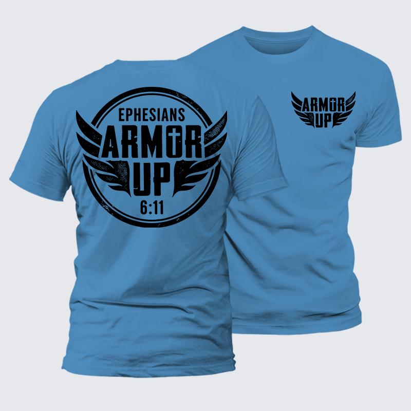Armor Up Jesus God Christian Premium Mercerized Cotton Tee