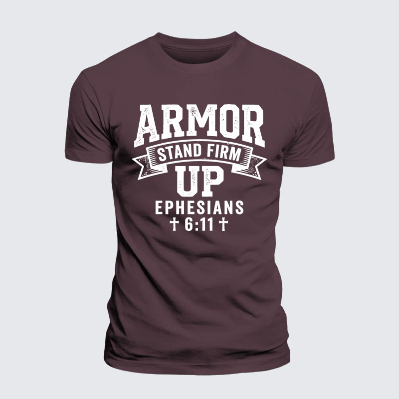 Armor Up Jesus God Christian Premium Mercerized Cotton Tee