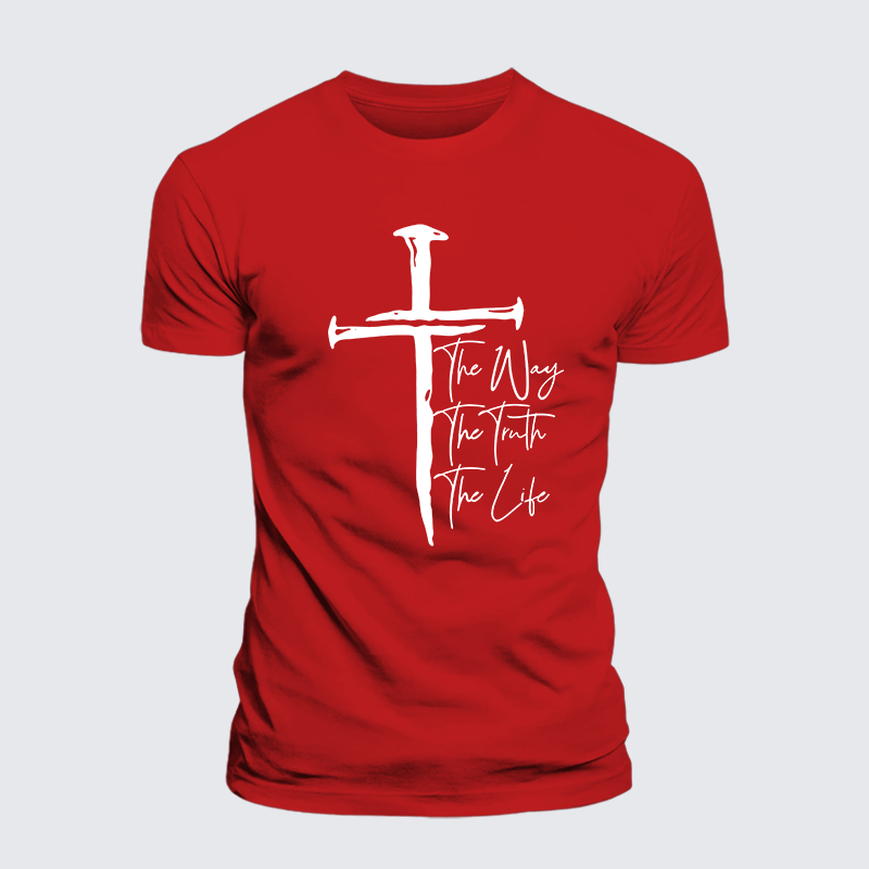 Jesus The Way The Truth The Life Jesus God Christian Cotton T-Shirt