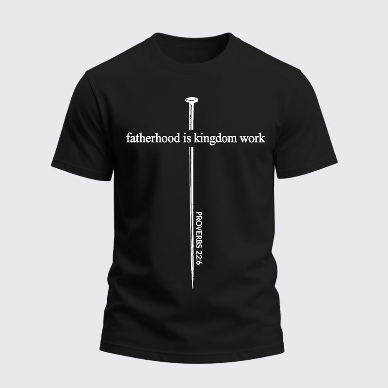 Heavyweight Cotton Tee - Fatherhood is Kingdom Work