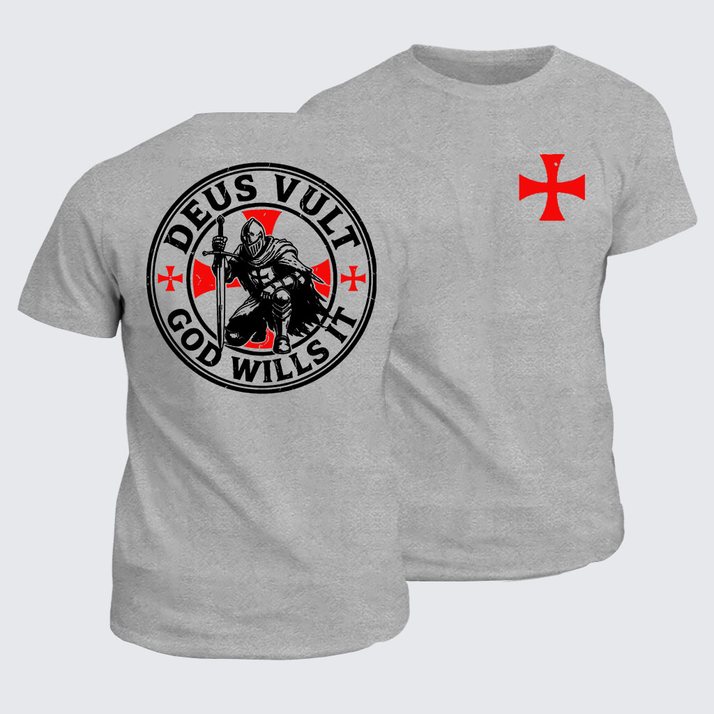 Classic Cotton Tee -  Knights Templar Deus Vult