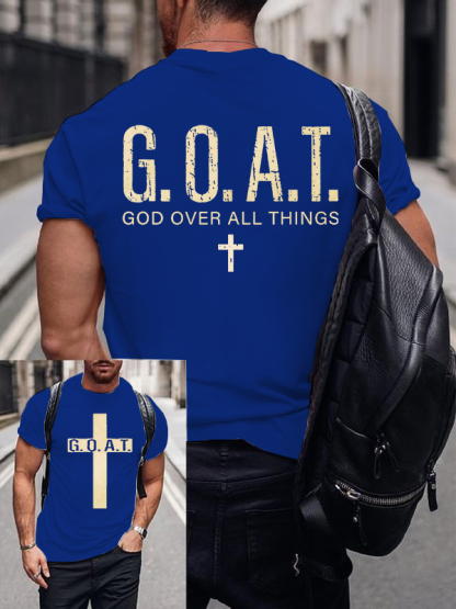 God over All Things Jesus God Christian Cotton T-Shirt