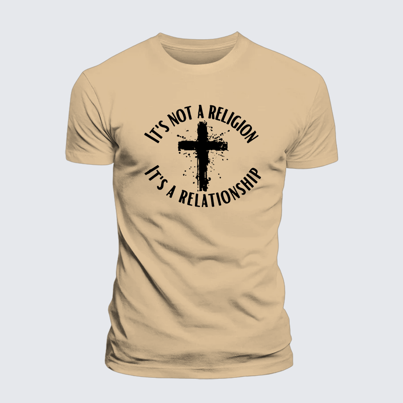 It's Not A Religion It's A Relationship Jesus God Christian Premium Mercerized Cotton Tee