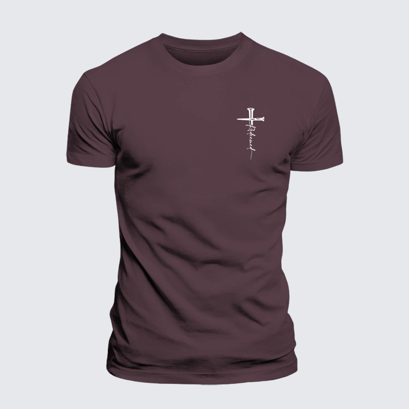 Cross Redeemed Jesus God Christian Premium Mercerized Cotton Tee