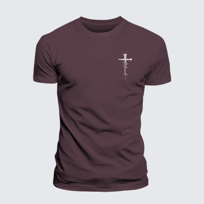 Cross Redeemed Jesus God Christian Premium Mercerized Cotton Tee